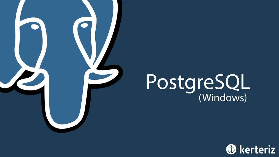 Postgresql Veritabanı Windows Kurulumu - Resimli Anlatım